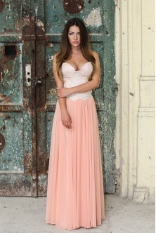 Rochie rose-somon